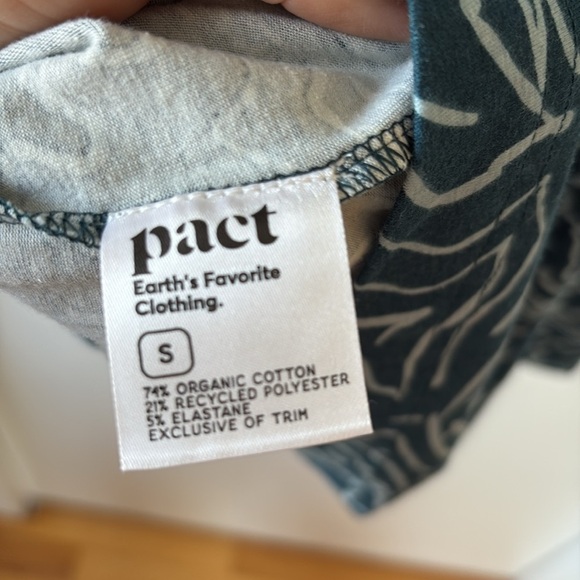Pact Organic Cotton Blend Short Sleeve Dress S - Picture 6 of 8